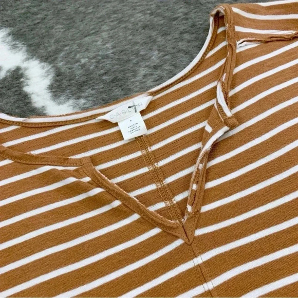 NWT Caslon Split Neck Striped Top - Picture 4 of 13